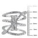 Bague entrecroisée Miabella avec diamants 1/5 CT poids total en argent sterling – image 3 sur 5