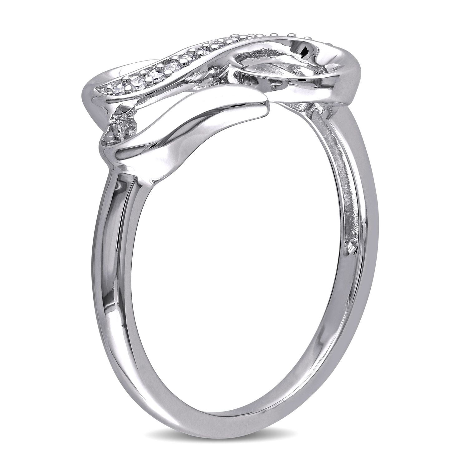 Miabella Diamond-Accent Sterling Silver Infinity Heart Ring