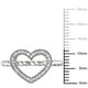 Bague coeur Miabella avec diamants 1/8 CT poids total en argent sterling – image 3 sur 5