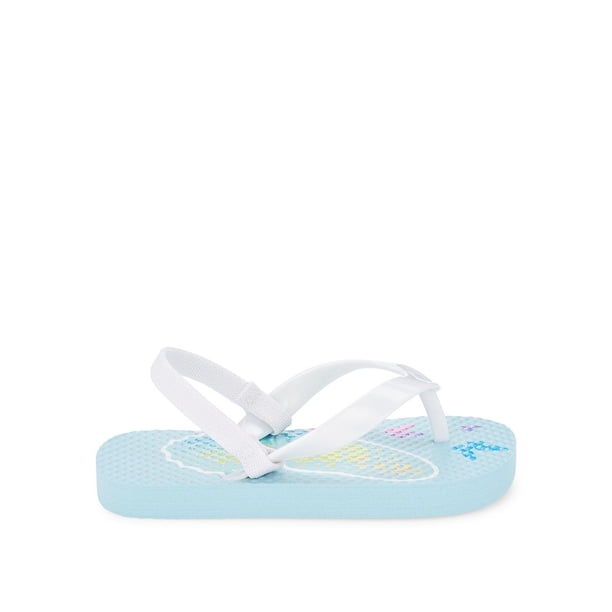Cute Walk by Babyhug Slip On Flip Flops With Butterfly Print - Navy Blue main image 1