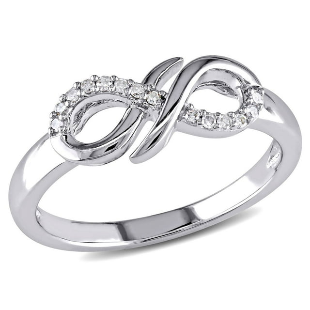Miabella Diamond-Accent Sterling Silver Infinity Ring - Walmart.ca