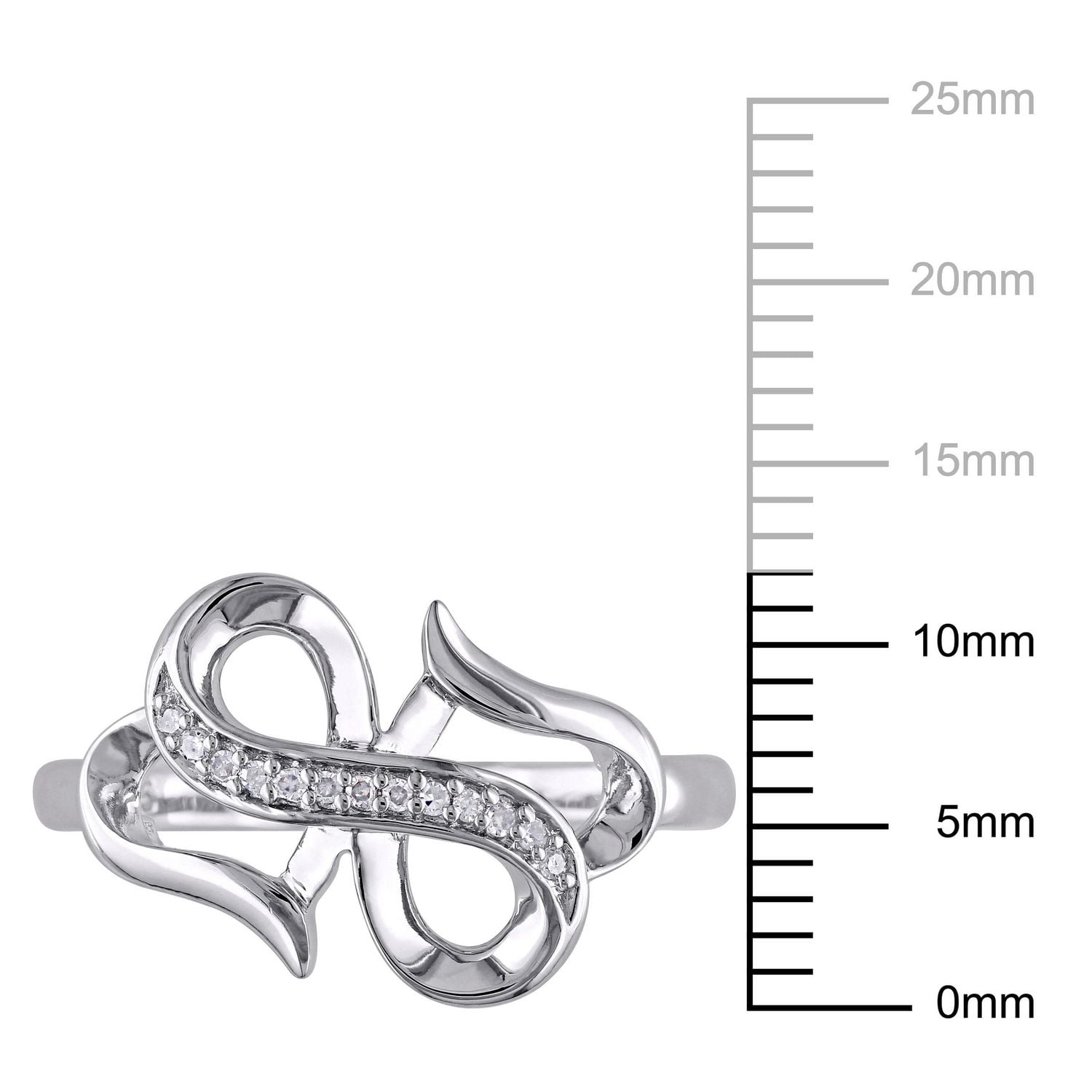 Miabella Diamond-Accent Sterling Silver Infinity Heart Ring