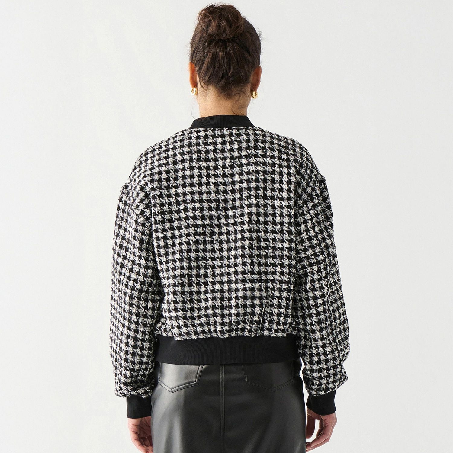 Devoted veste bomber à motif pied-de-poule