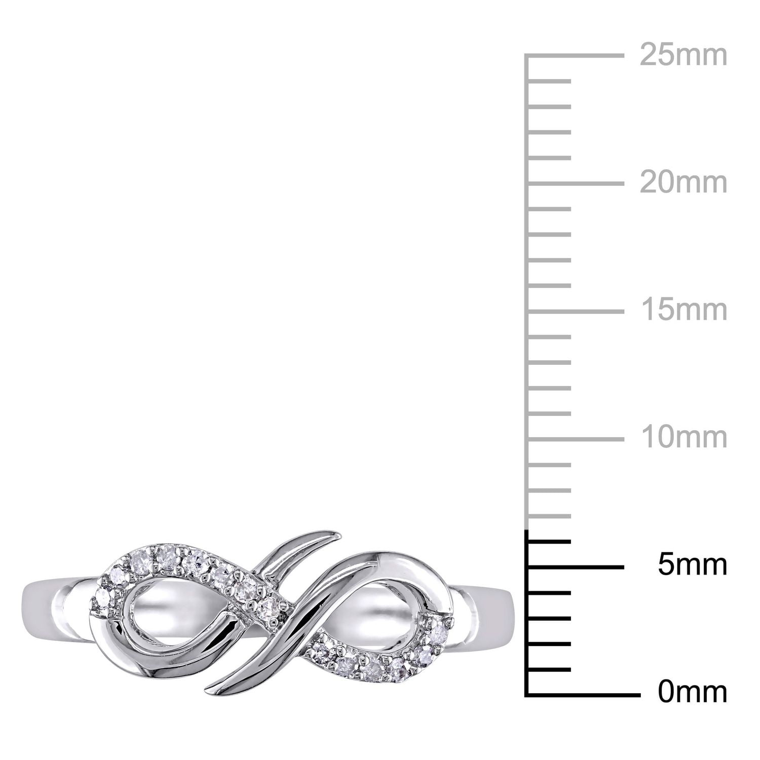 Miabella Diamond-Accent Sterling Silver Infinity Ring