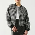 thumbnail image 1 of Devoted veste bomber à motif pied-de-poule, 1 of 2