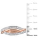 Bague entrecroisée Miabella avec diamants 1/7 CT poids total en argent sterling plaqué de rhodium rosé – image 3 sur 5
