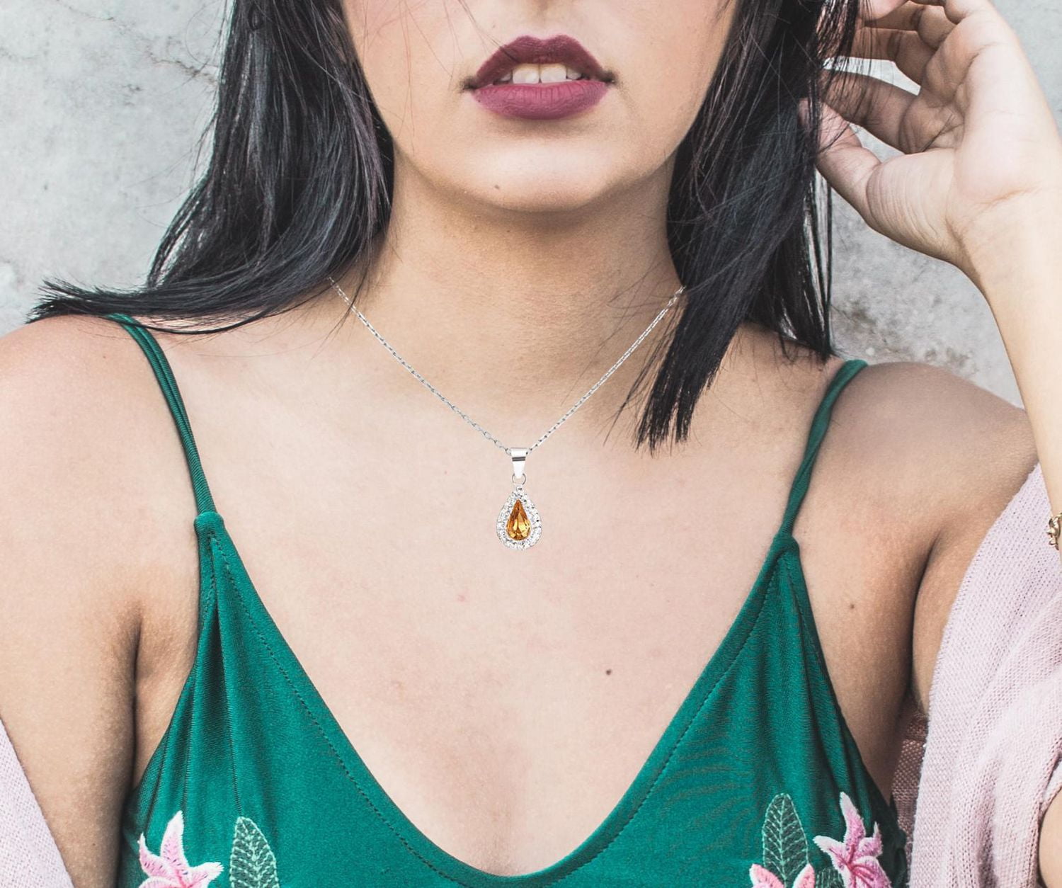 Quintessential Pendentif en forme de larme en argent sterling