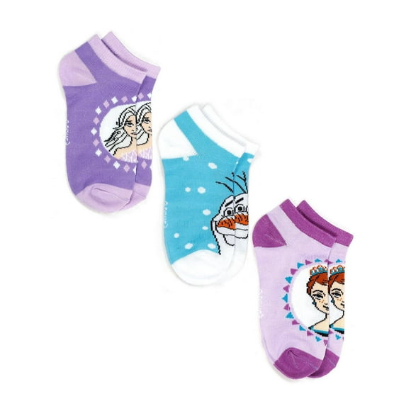 Frozen 2  Printed Socks Three-Pack for Girls, Size 10-13