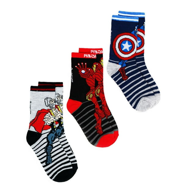 Pack of 3 pairs of long Avengers ©Marvel print socks.