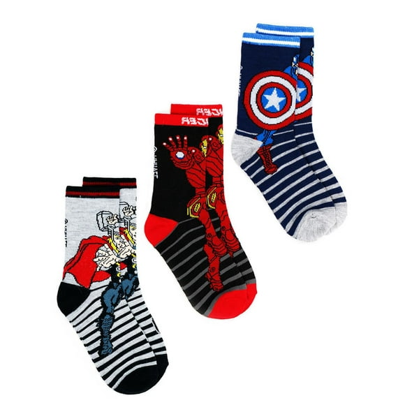 Avengers Boys' 3 Pack Socks
