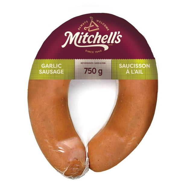 Saucisson à lail en collier Mitchell's 750 g