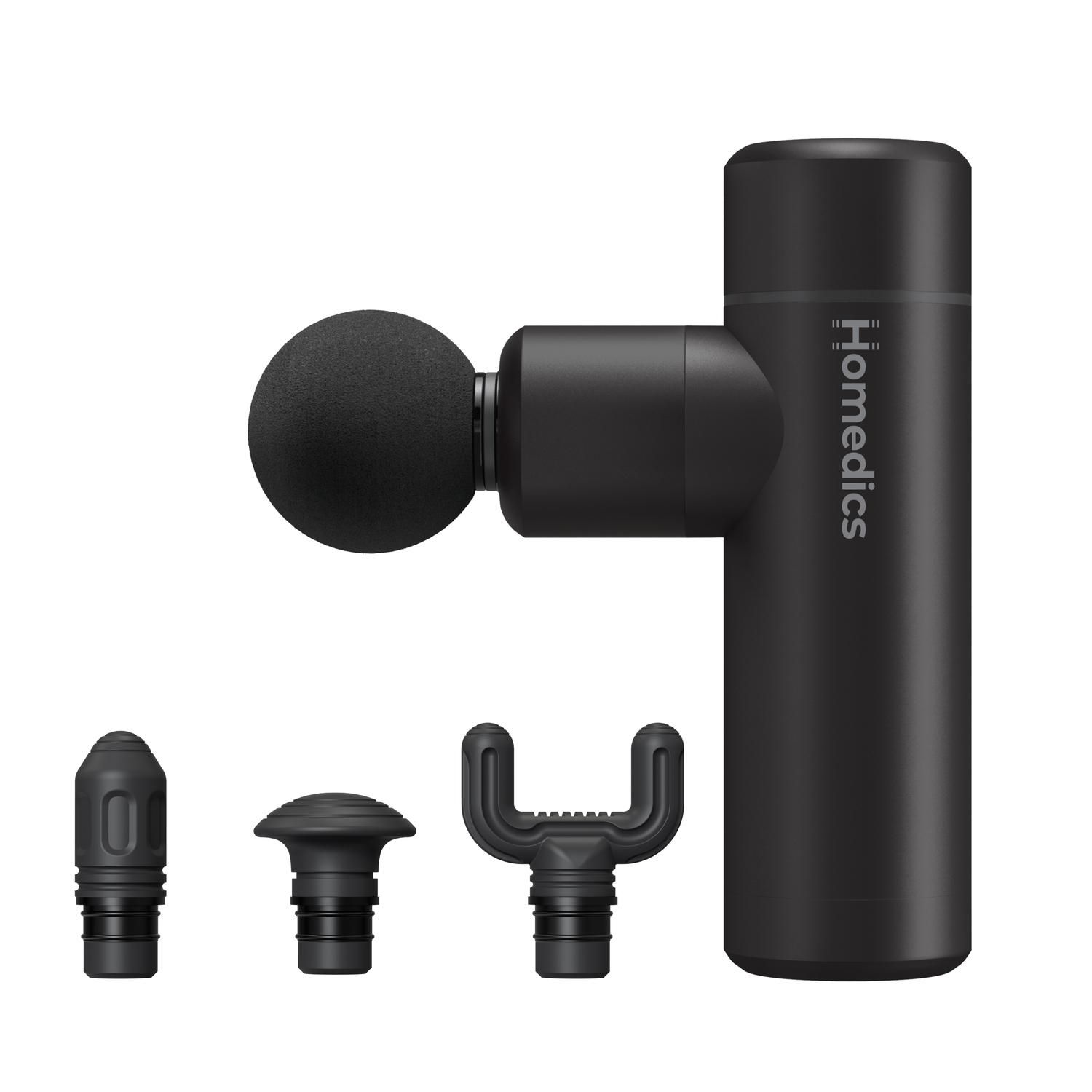 Pistolet de massage à percussion Homedics Rebound Essentials avec 4 accessoires