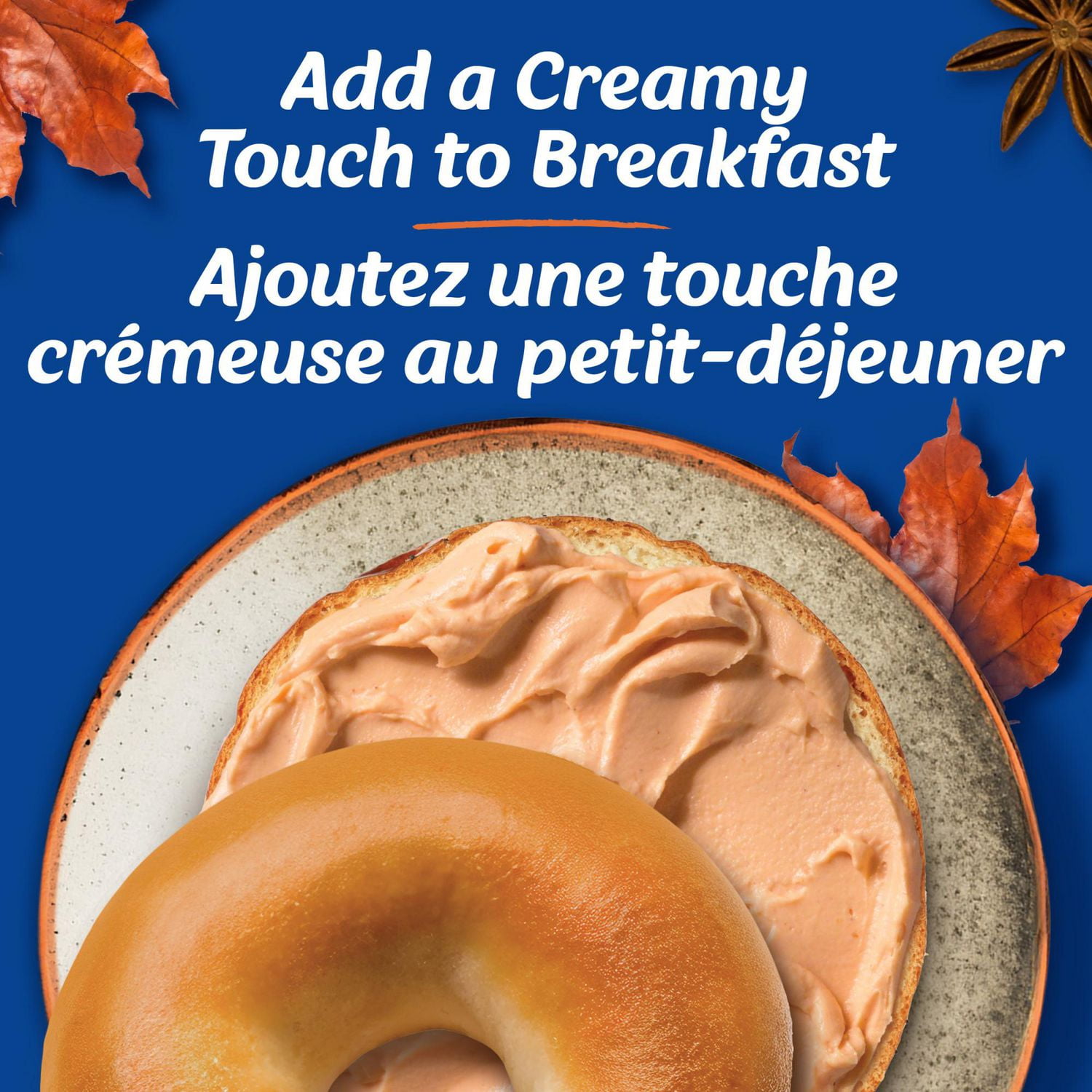 Philadelphia Cream Cheese Product, 1 Tub, for Smooth, Spreadable Fall Mornings, Pumpkin Spice, No Artificial Flavours or Colours, 227 g, Philadelphia Cream Cheese