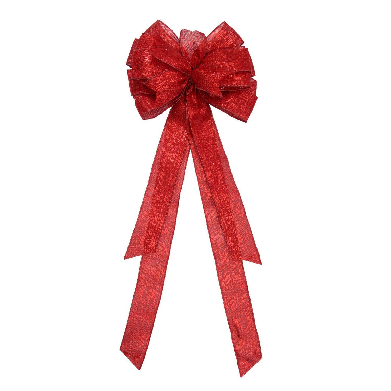 Red Faux Burlap Bow Tree Topper | Walmart Canada