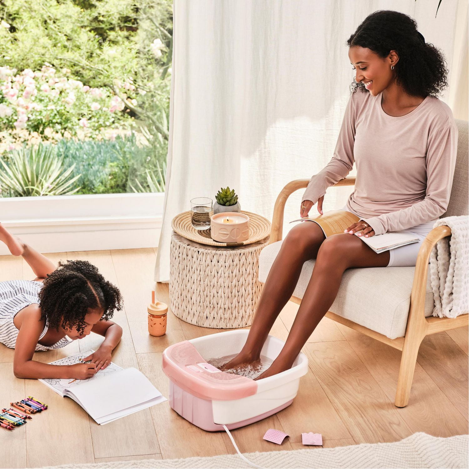 Homedics Bubble Bliss® Deluxe Foot Spa - Pink