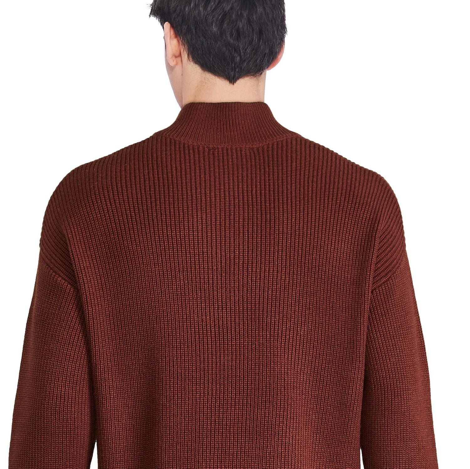 George Men's Ribbed Half-Zip Sweater, Sizes S-2XL