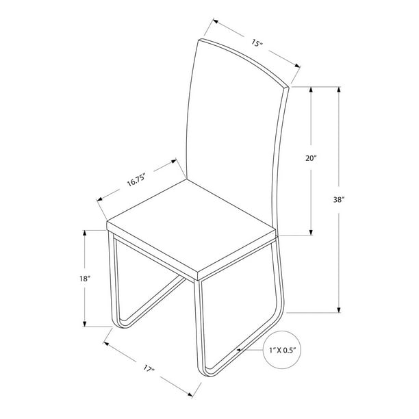 Lot 6 chaises chromé simili noir LITE - Table/Chaise Moderne