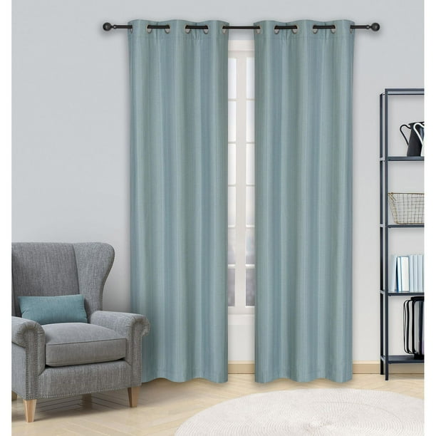 Safdie & Co. Curtain 2PK 84L Blackout Textured Teal Walmart.ca
