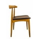 Chaise de salle à dîner avec coude Nicer Furniture avec cadre en bois de frêne et en simili-cuir – image 3 sur 5