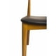 Chaise de salle à dîner avec coude Nicer Furniture avec cadre en bois de frêne et en simili-cuir – image 4 sur 5