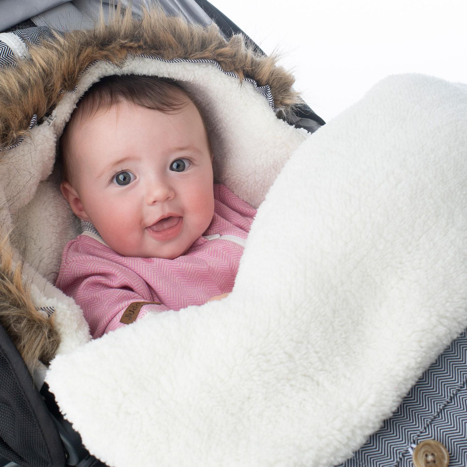 Infant winter bunting bag - Magenta – Perlimpinpin