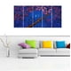 Design Art - Fleurs Bleu et Mauve - Toile Tendue - 60 x 28 – image 2 sur 2