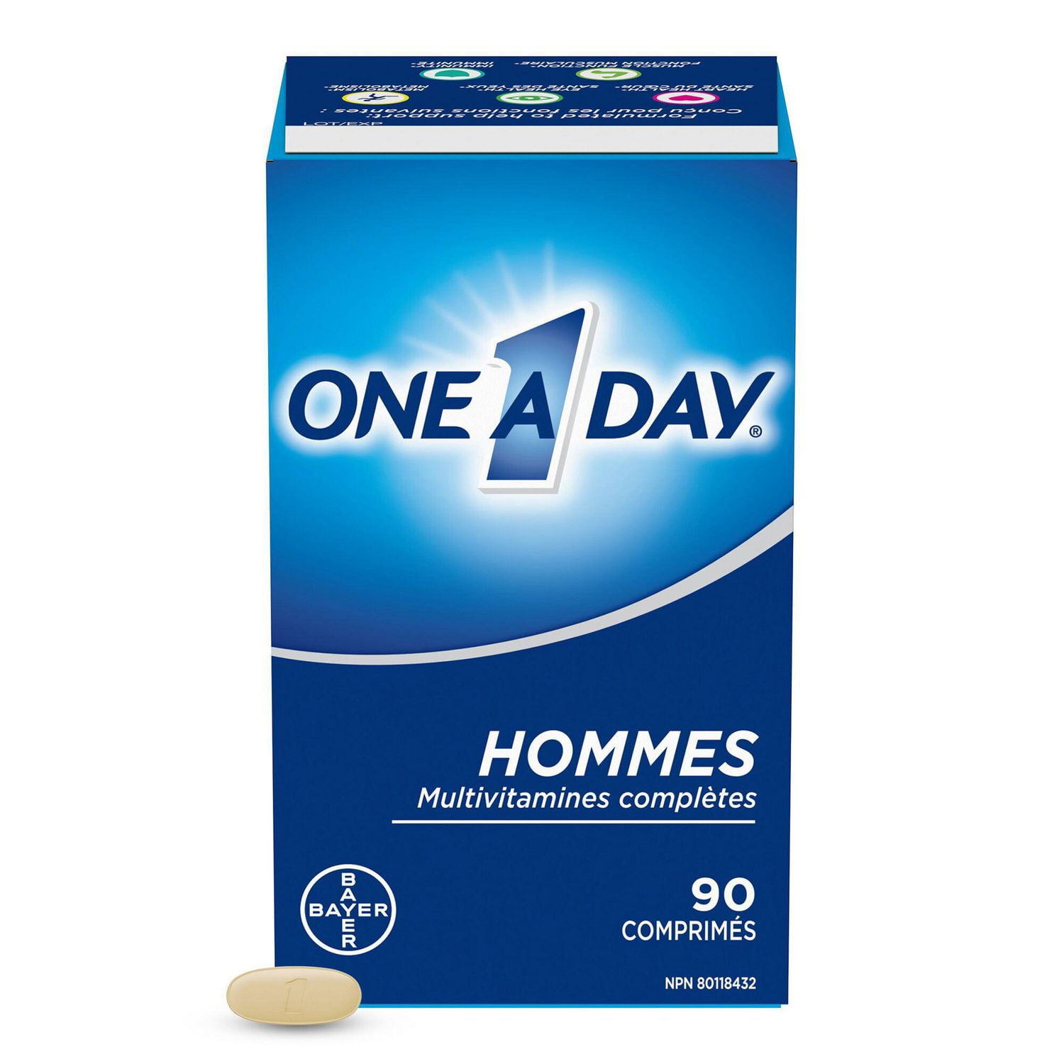 One A Day Multivitamin for Men – Daily for Men with Vitamins A, C, D and Zinc for Immune Support, Magnesium, Lycopene Calcium