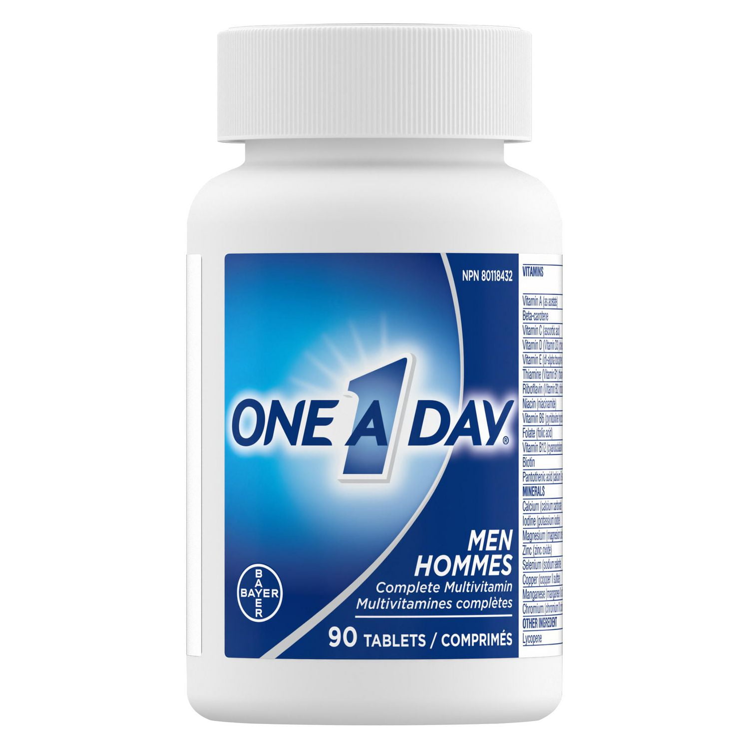 One A Day Multivitamin for Men – Daily for Men with Vitamins A, C, D and Zinc for Immune Support, Magnesium, Lycopene Calcium