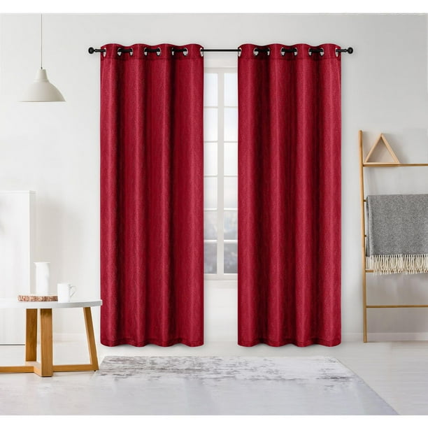 Safdie & Co. Curtain 84L Jacquard Vania Red Chili Walmart.ca