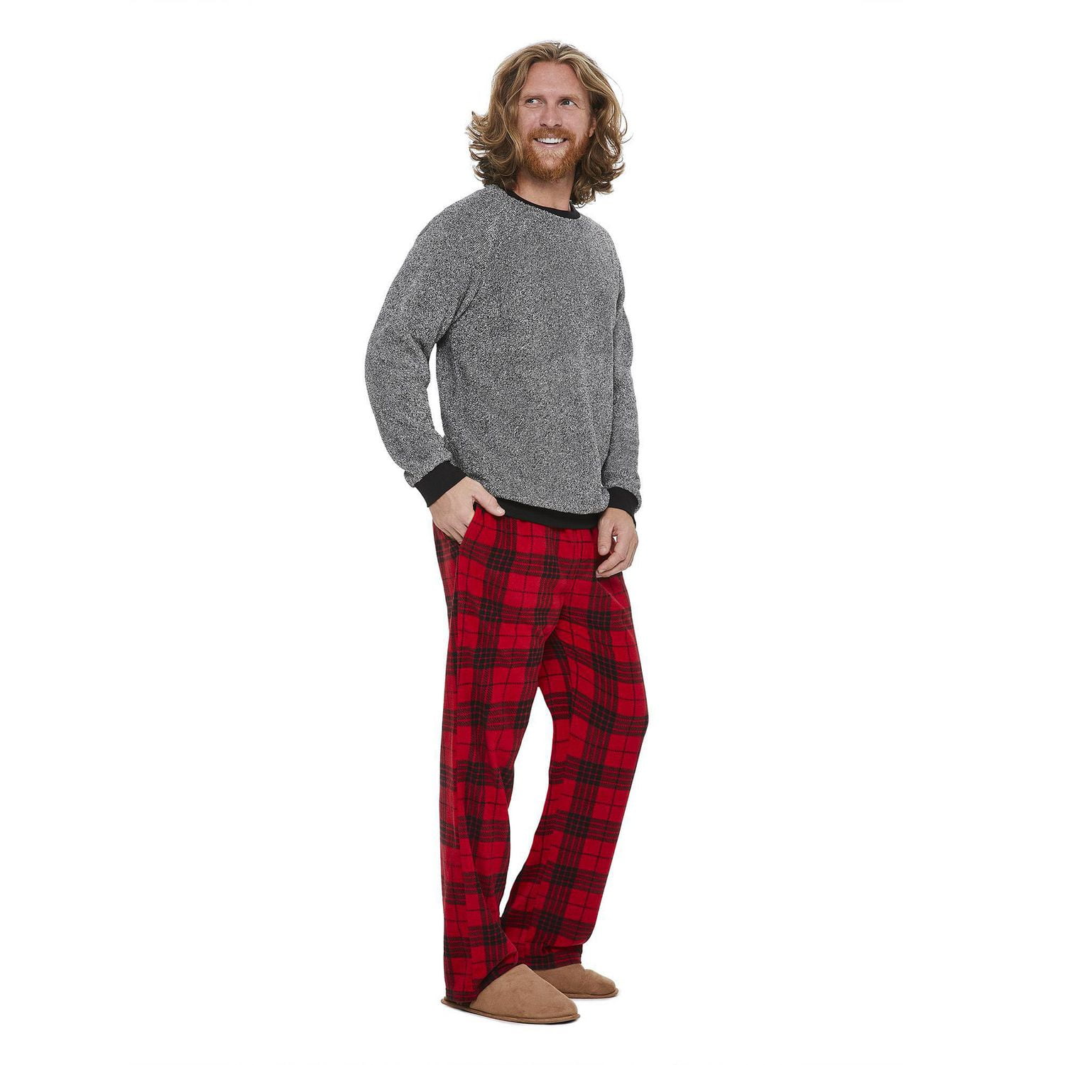 George Men's Microfleece Pajamas 2-Piece Set