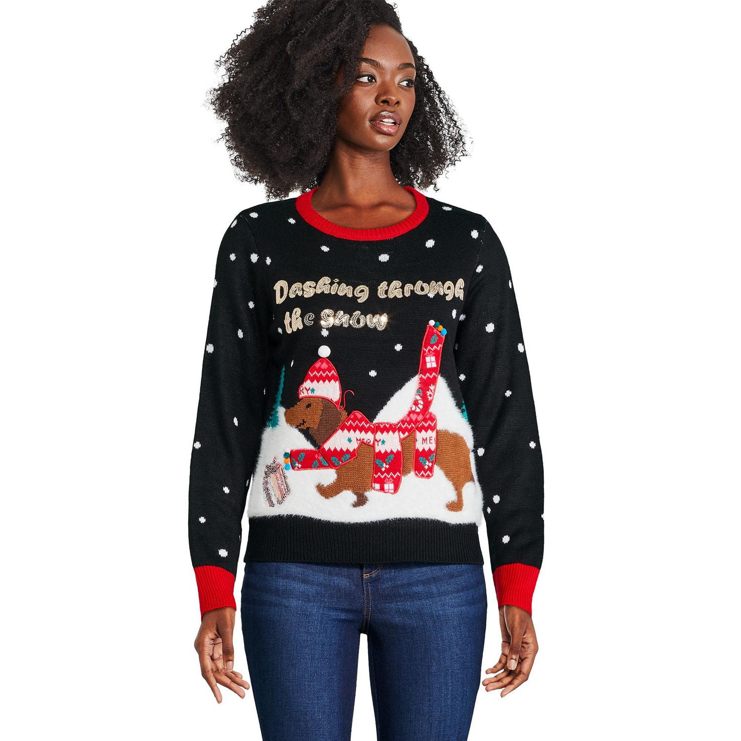 George Women's Light Up Christmas Sweater