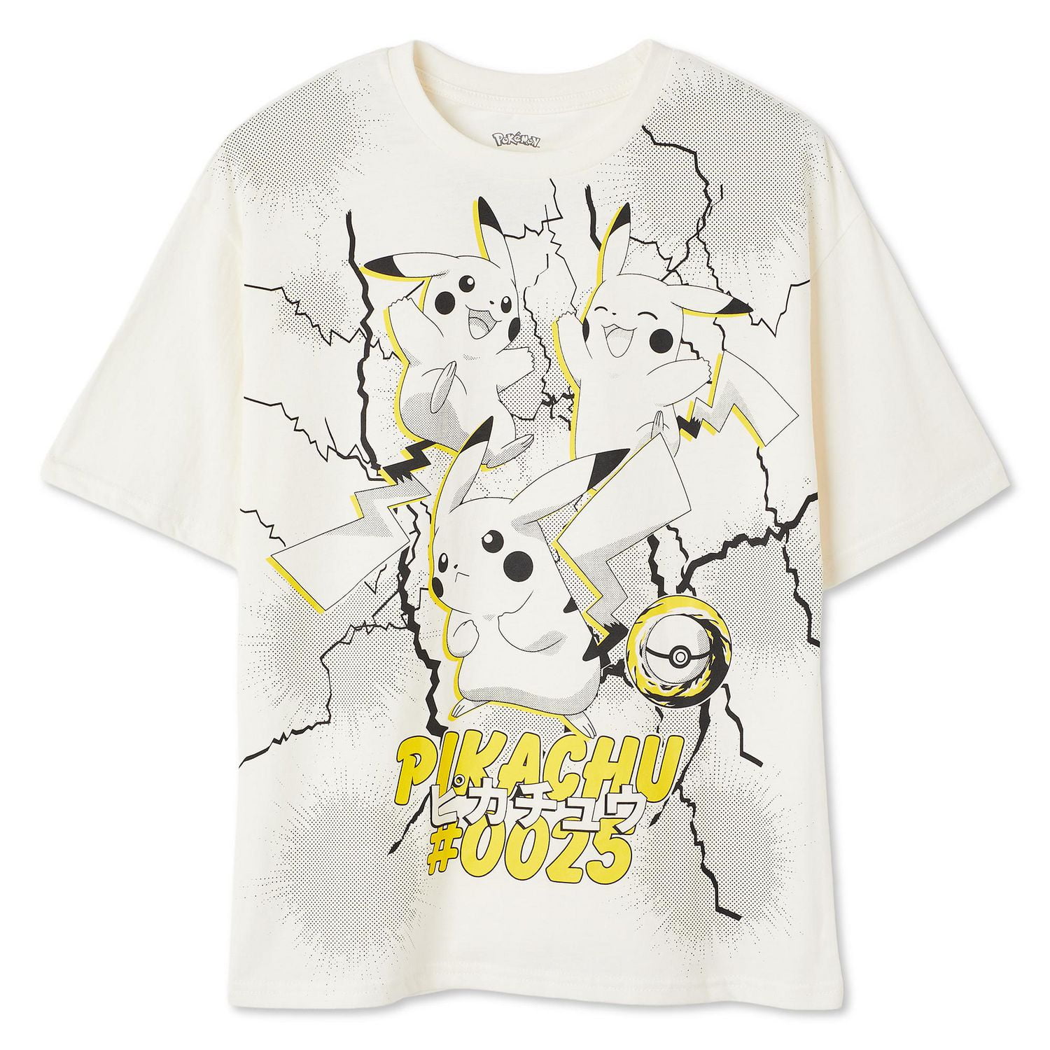 T-shirt Pikachu Pokémon pour garçons Tailles TP–TG