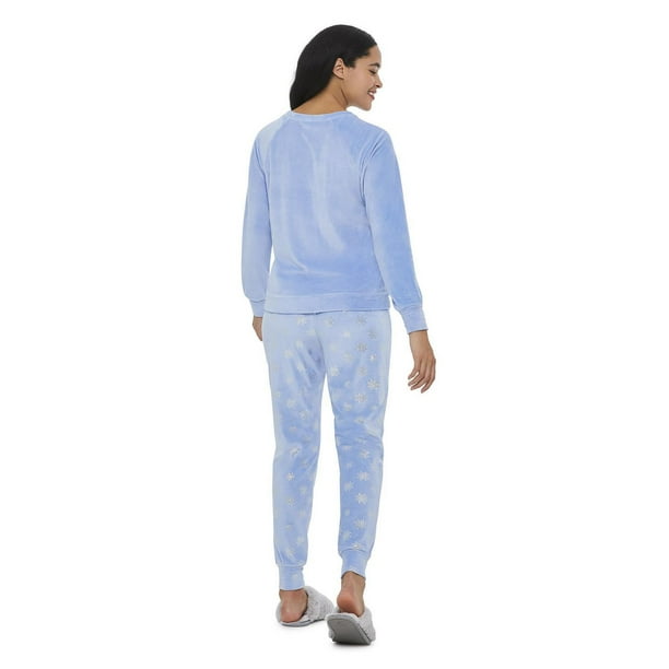 George Women's Stretch Velour Knit Pajamas 2-Piece Set 