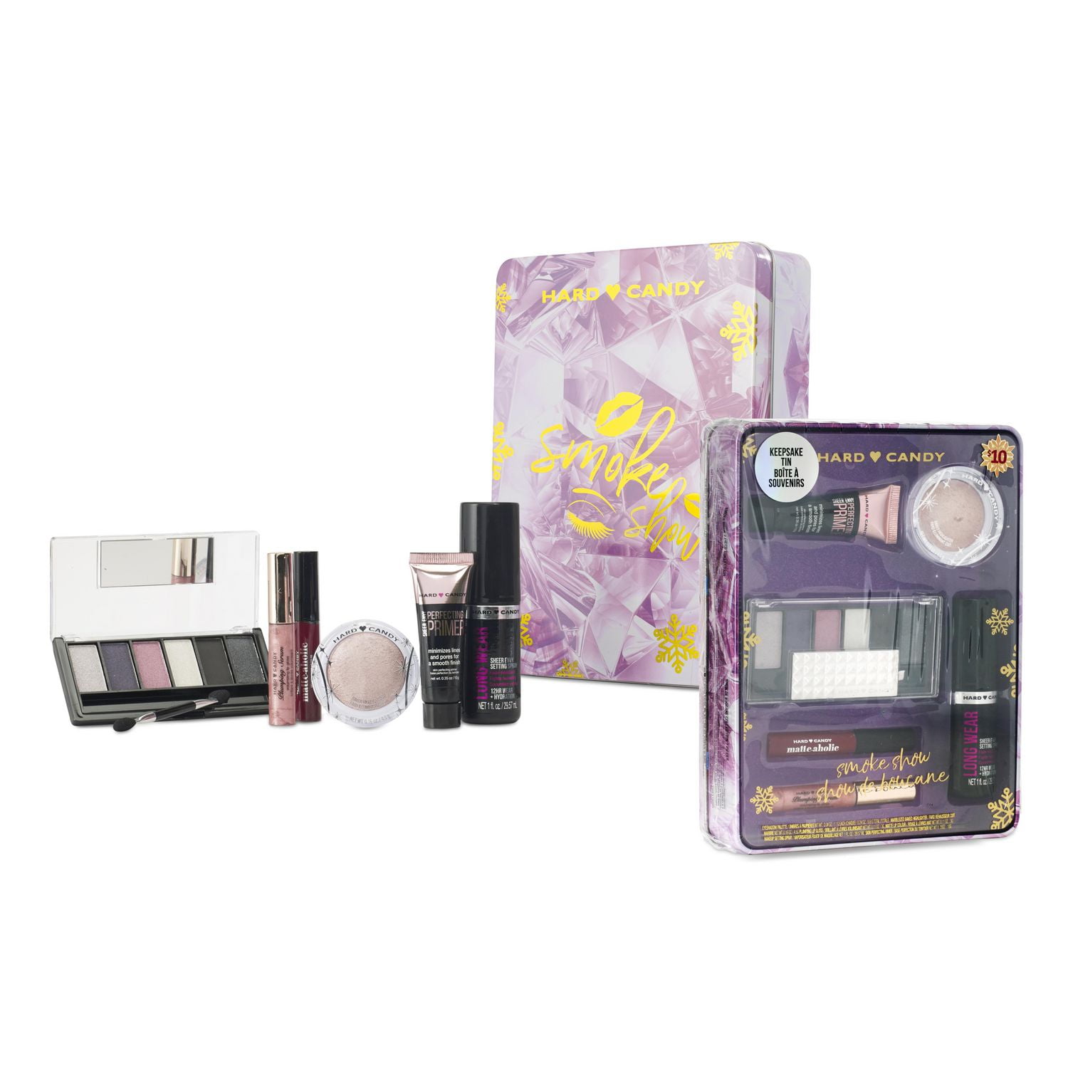 Hard Candy Sassy Smokey Tin Giftset; includes Mini Perfecting Face Primer, Mini Baked