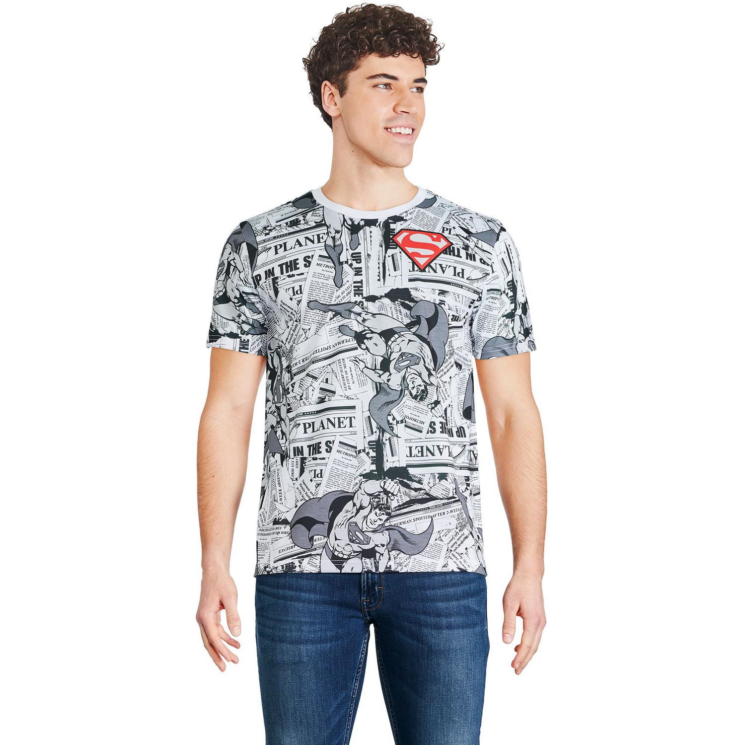 T-shirt à manches courtes Superman pour hommes