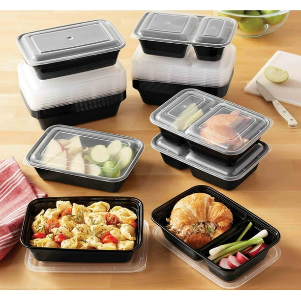 Mainstays 60 Piece Meal Prep Food Storage Containers, dimensions: 8.8