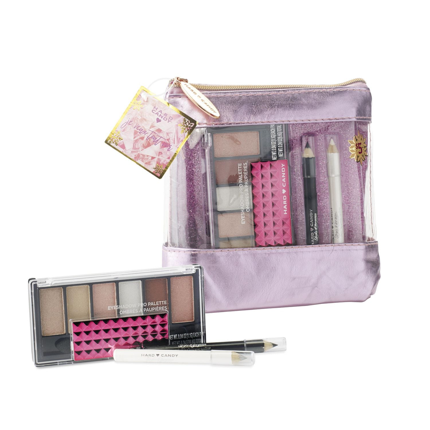 Hard Candy Eye Want It All Pinks Eyeshadow Giftset in Cosmetic Bag