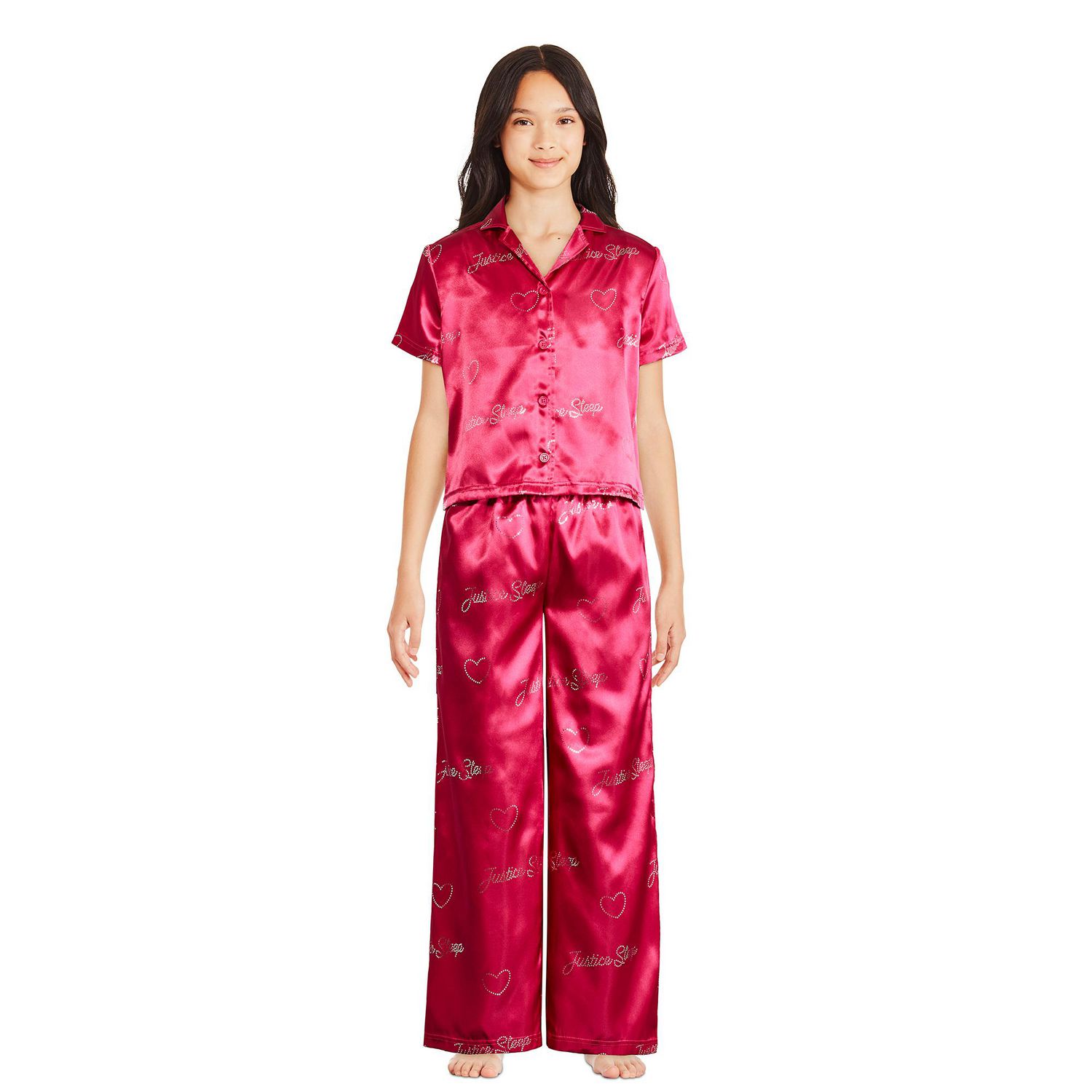 Pyjama 2 pièces en satin Justice pour filles