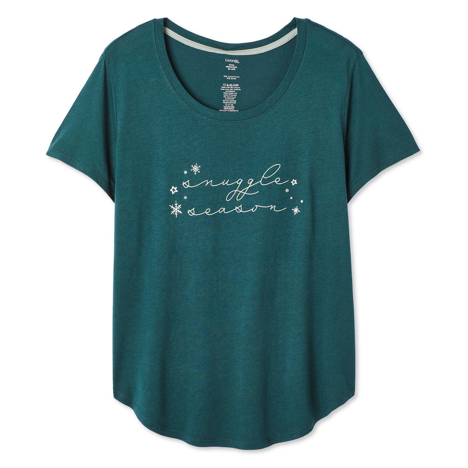 T-shirt de nuit à encolure dégagée George pour femmes