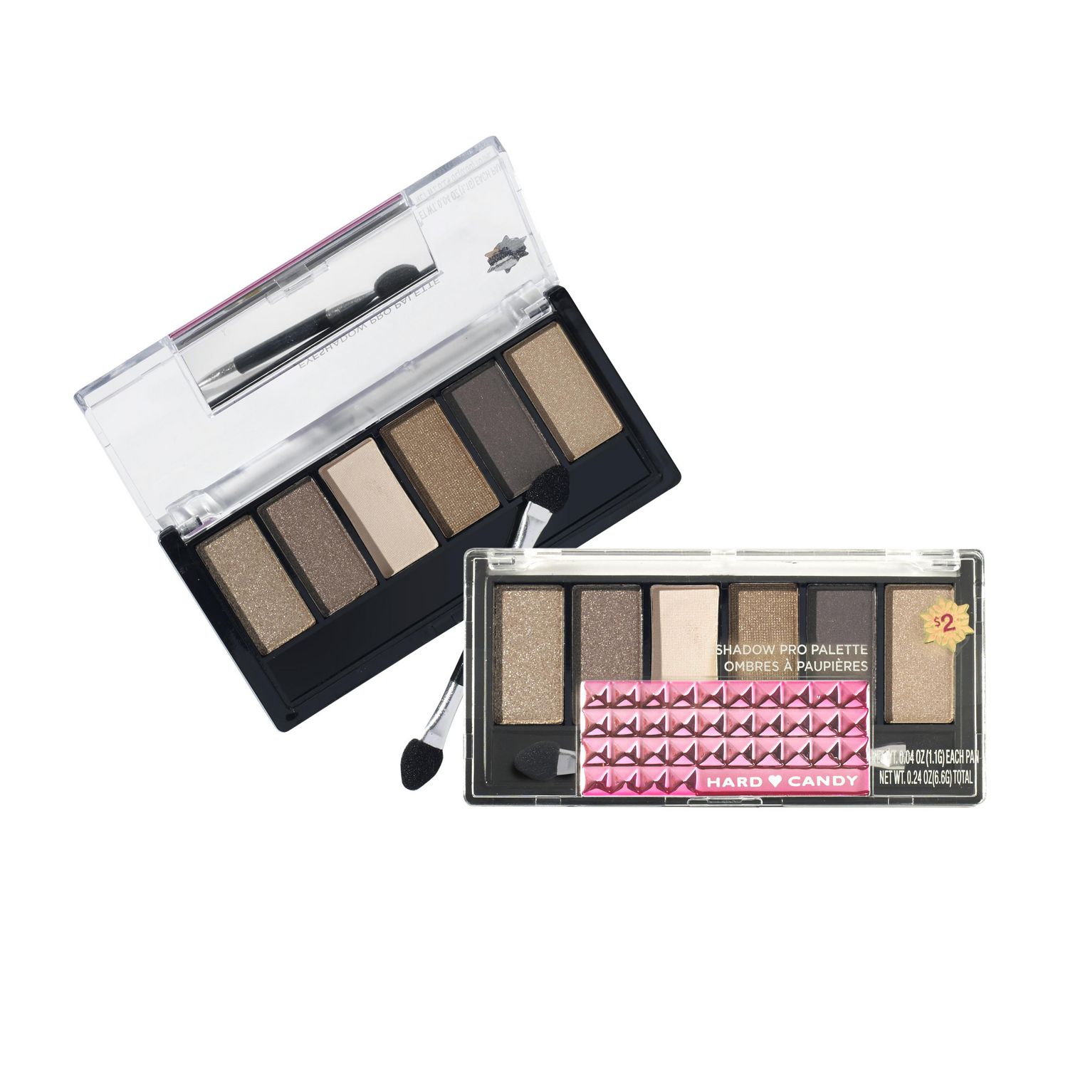 Hard Candy Look Pro! Top 10 Mini Eyeshadow Palette in Lap of Luxury featuring brown and nude