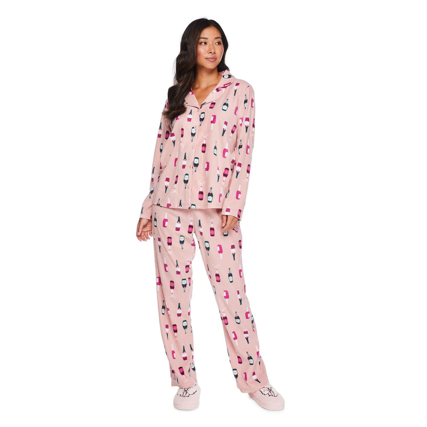 George Women's Notch Collar Pajama 2-Piece Set