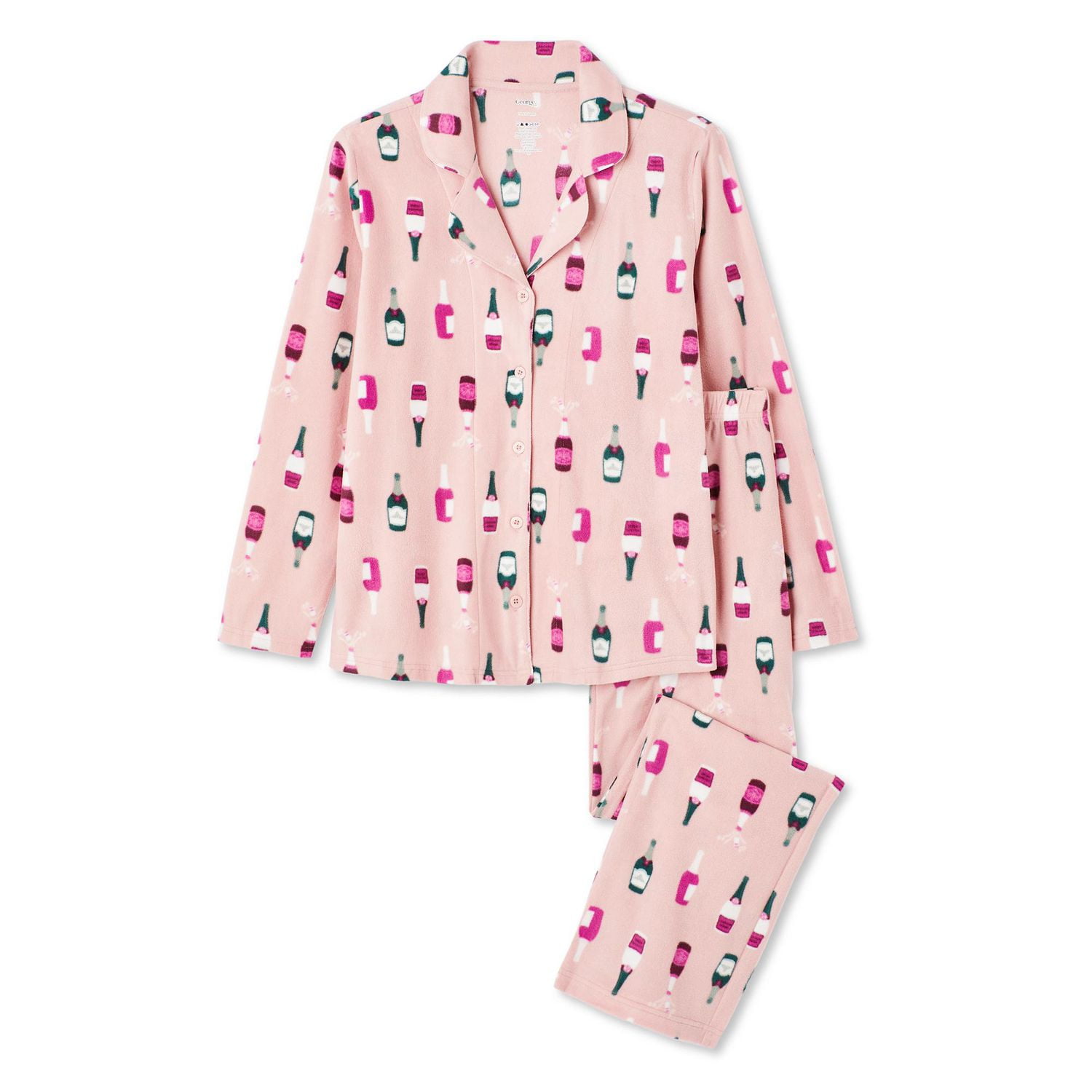 George Women's Notch Collar Pajama 2-Piece Set