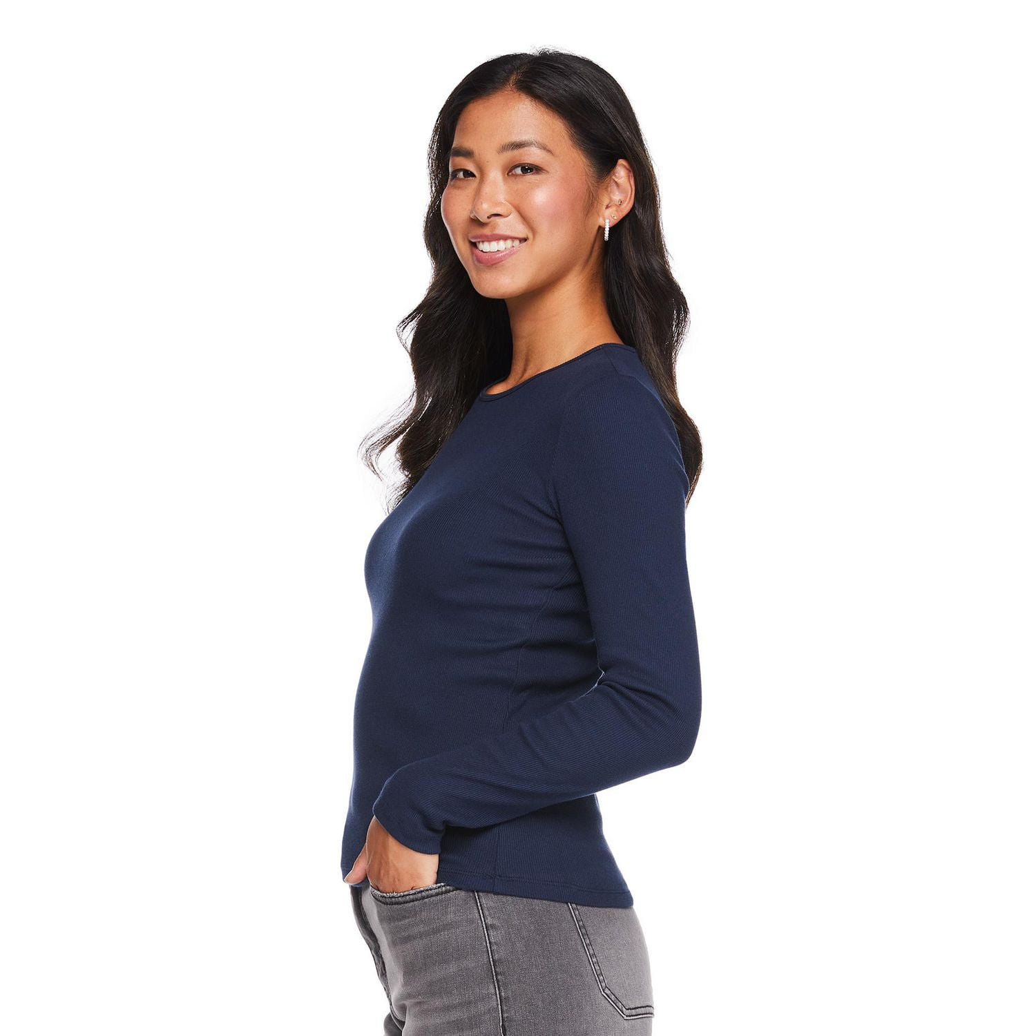 George Women's Long Sleeve Rib Tee