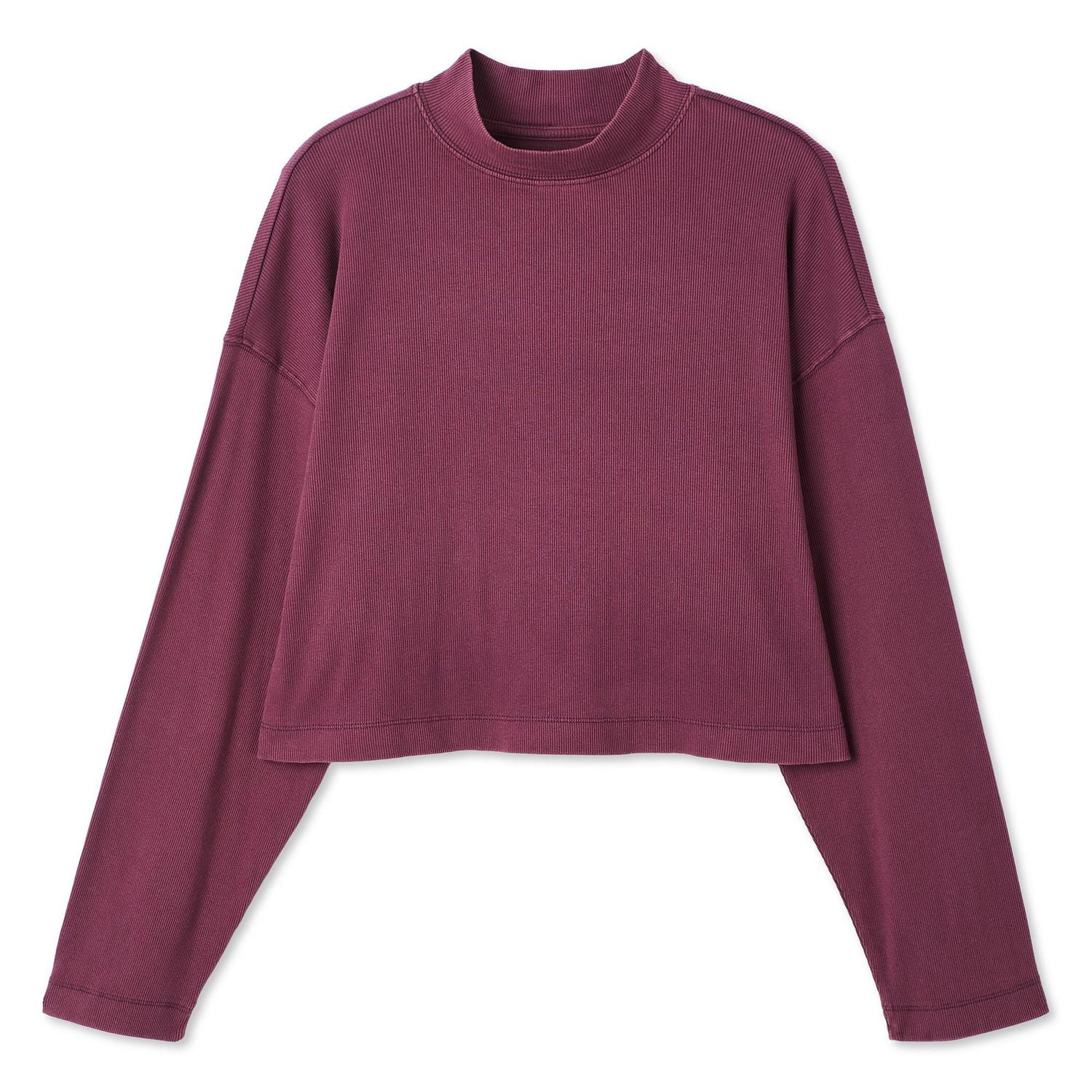 Haut écourté à col droit George pour femmes