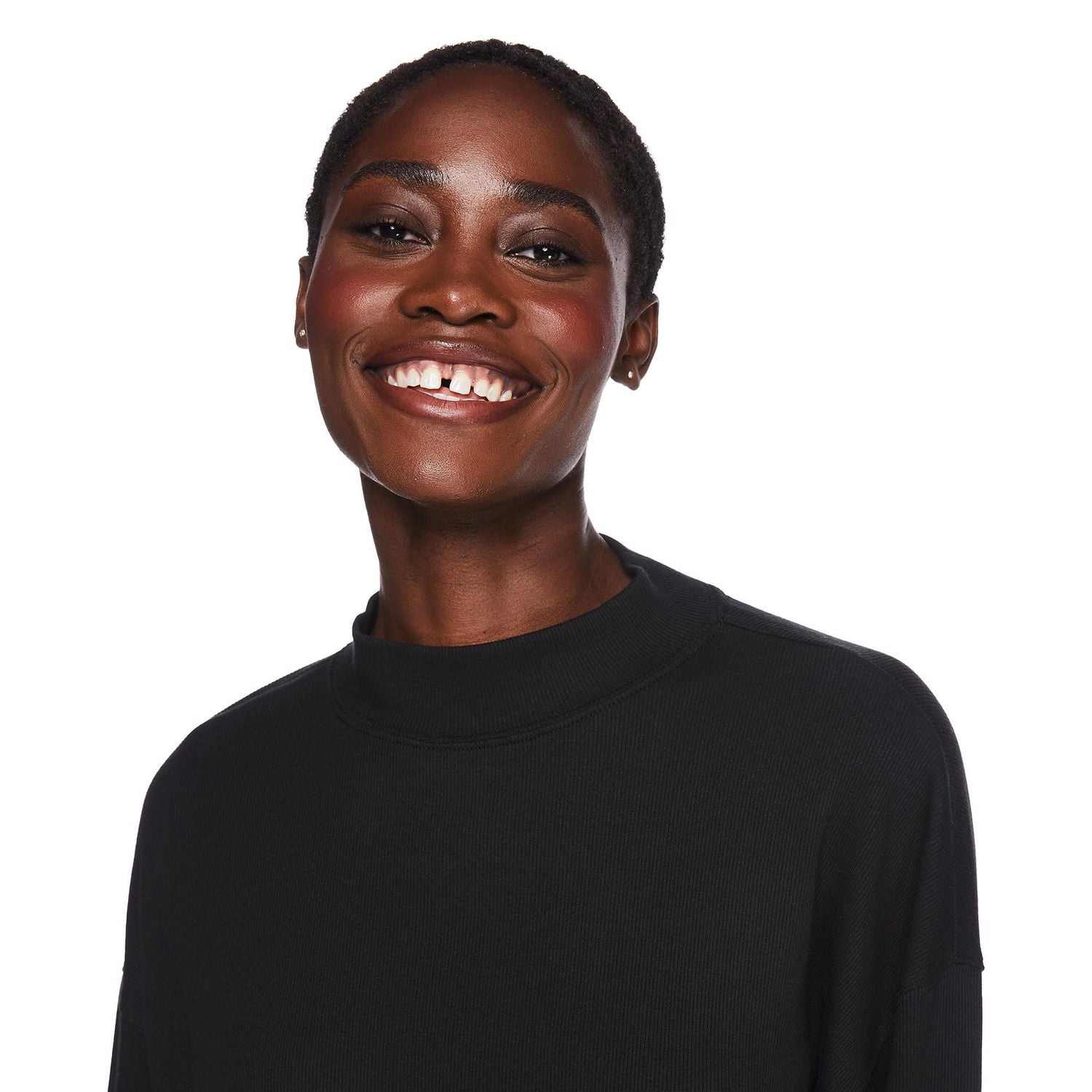 Haut écourté à col droit George pour femmes