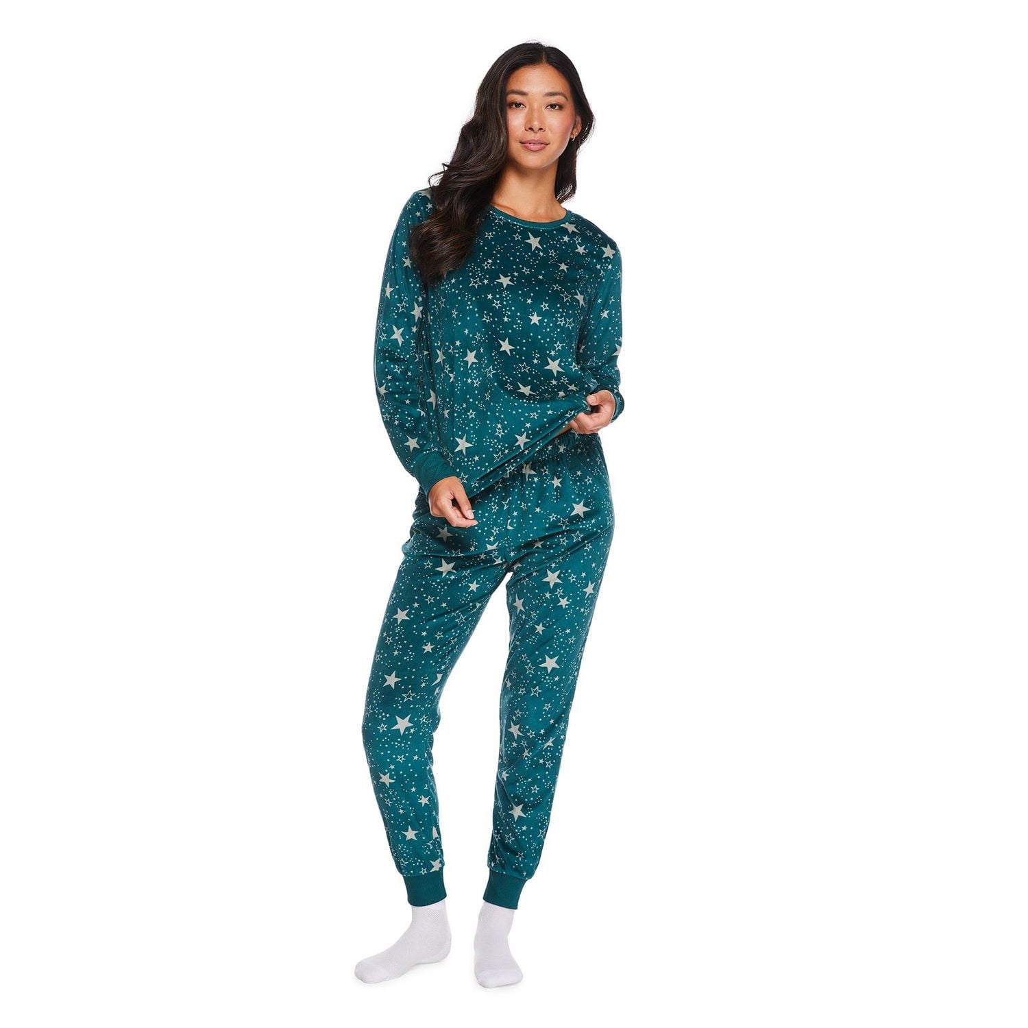 George Women's Velour Pajama 2-Piece Set