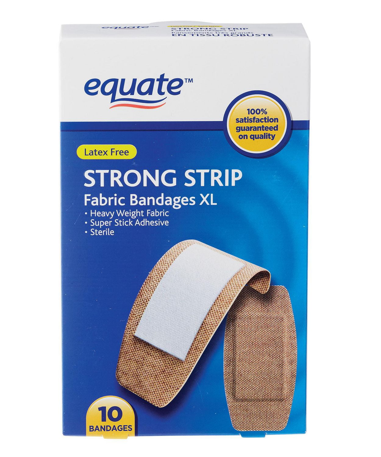 Equate Strong Strip Fabric Bandages XL, 10ct Walmart Canada