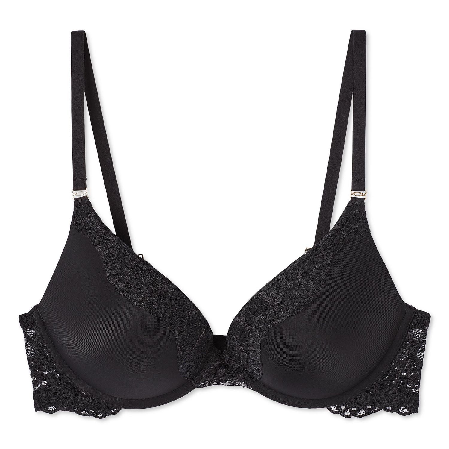 Soutien-gorge pigeonnant rembourré en dentelle George pour femmes Tailles 34A-38C