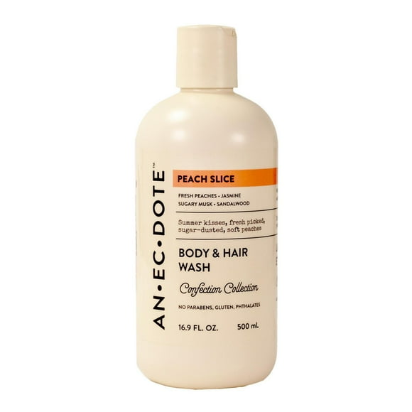 Anecdote lavage corps et cheveux, Peach Slice, 16.9 FL OZ/500 mL ANECDOTE PEACH SLICELAVAGE CORPS