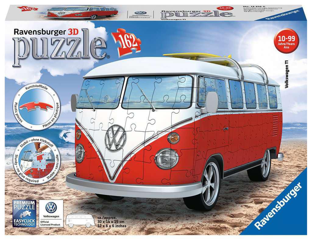 VW Bus T1 Campervan 3D Puzzle 162 pc 